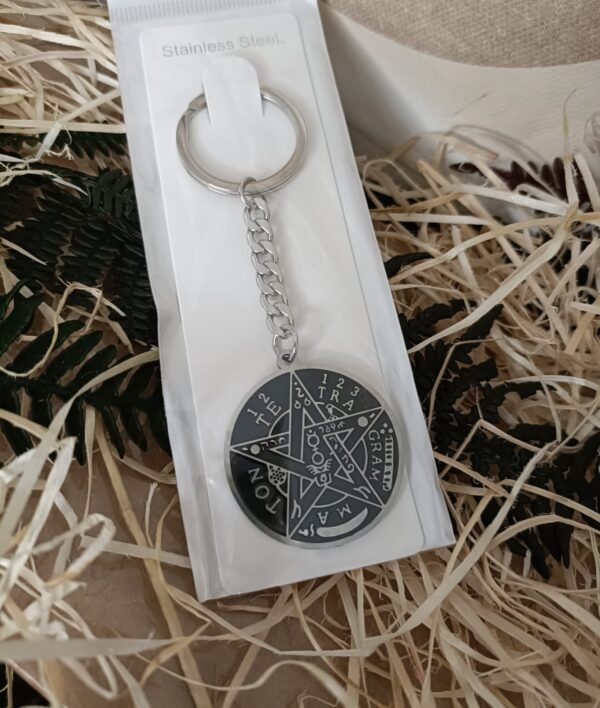 Llavero de Acero Diseño Tetragramatón