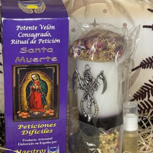 Velón Ritual Especial Potenciado Santa Muerte