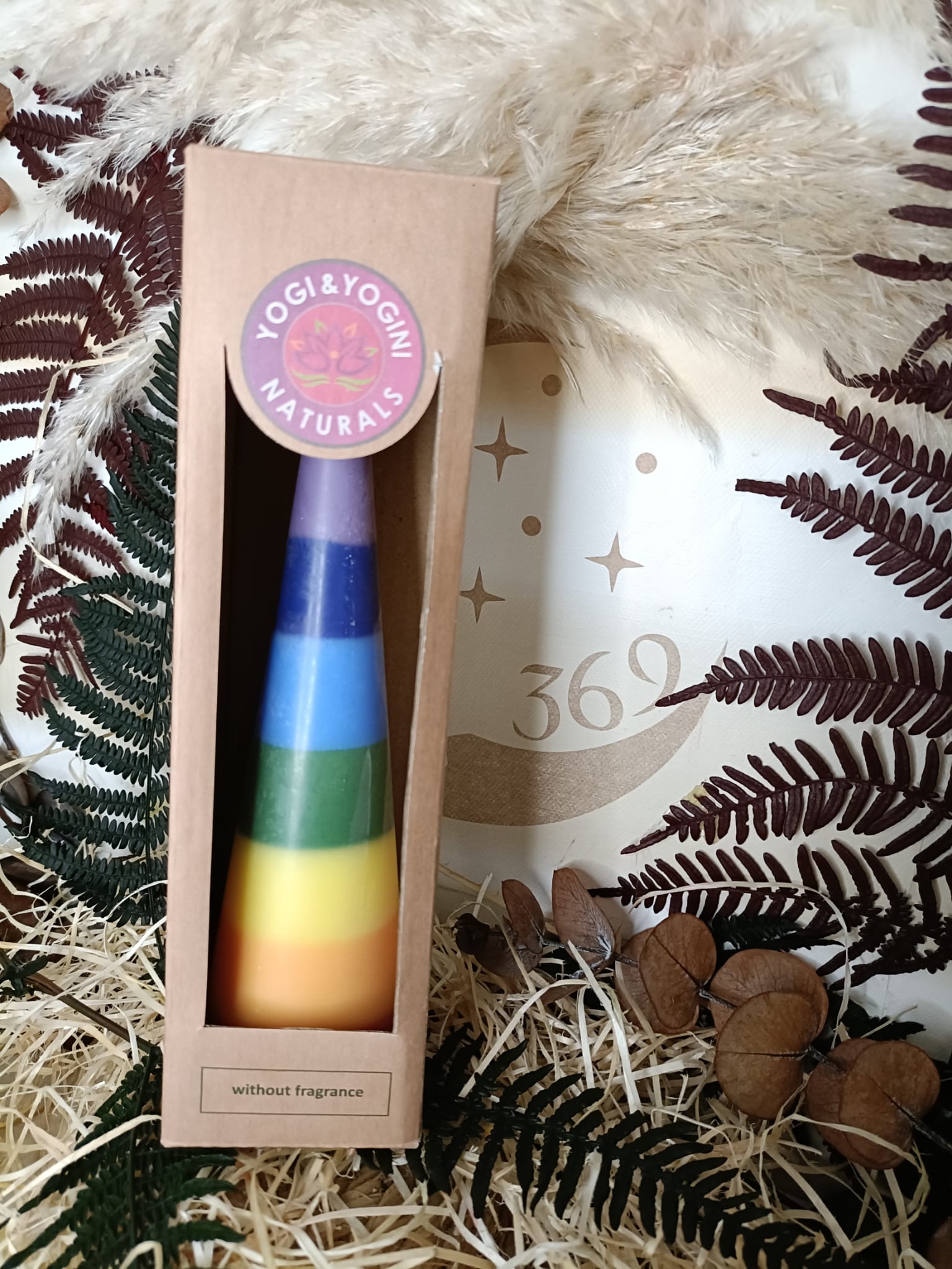 Vela Piramidal Arcoiris sin Aroma, Circular - Imagen 2