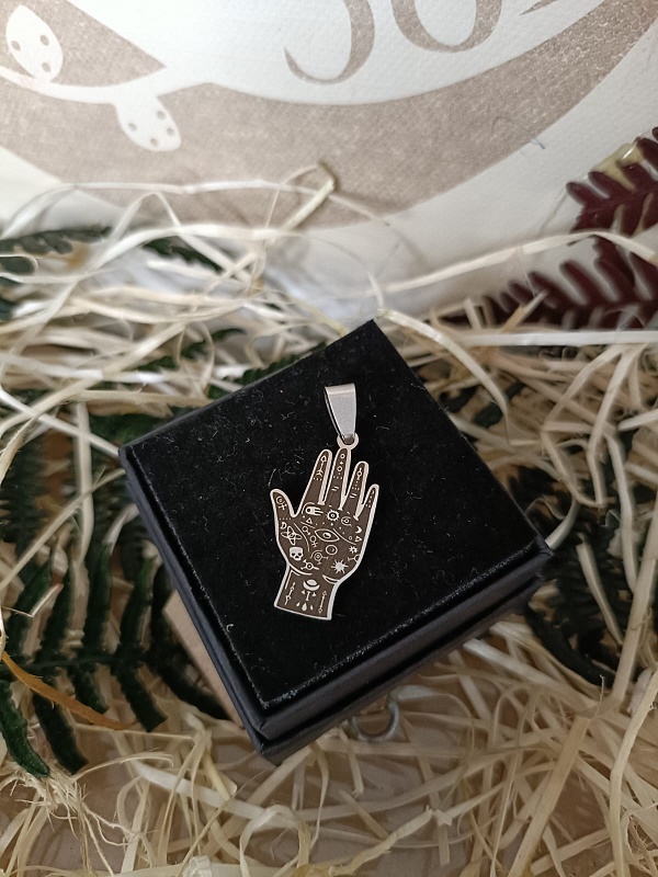 Colgante Acero Mano Labrada