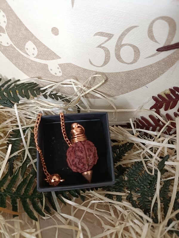 Péndulo de Semilla de Rudraksha Cobre