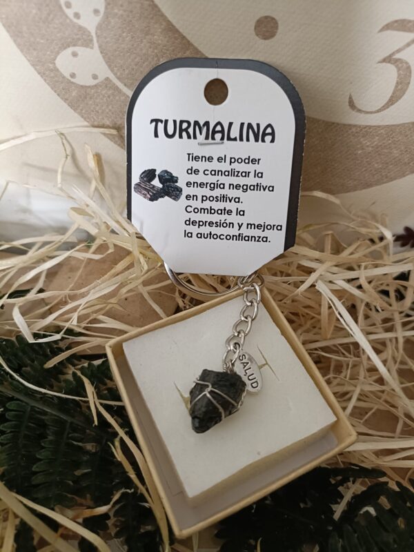 Llavero Esotérico Turmalina Encanastada