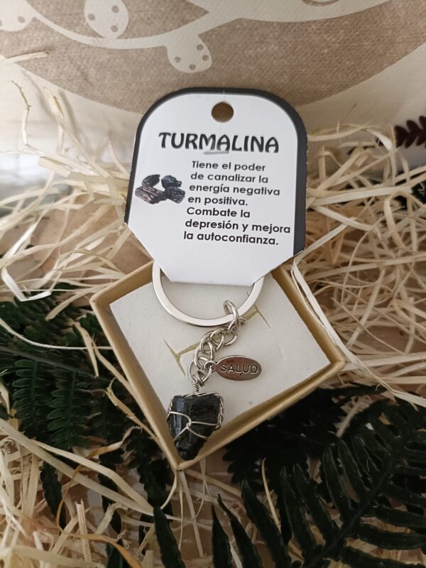 Llavero Esotérico Turmalina Encanastada - Imagen 3