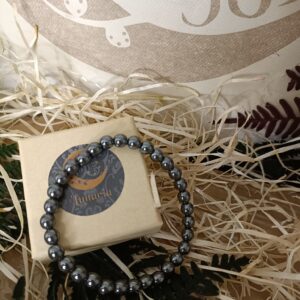 Pulsera Elástica Hematita Bola 6mm