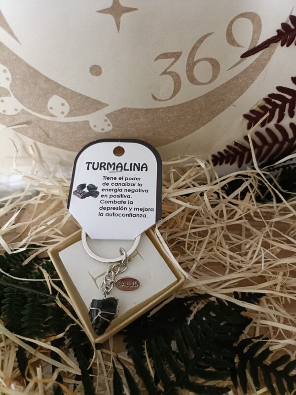 Llavero Esotérico Turmalina Encanastada - Imagen 2