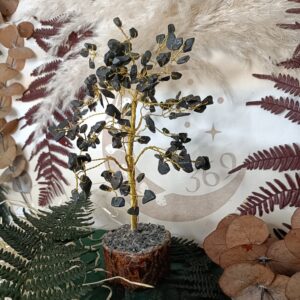 Árbol de gemas de Ágata Negra 150 piedras