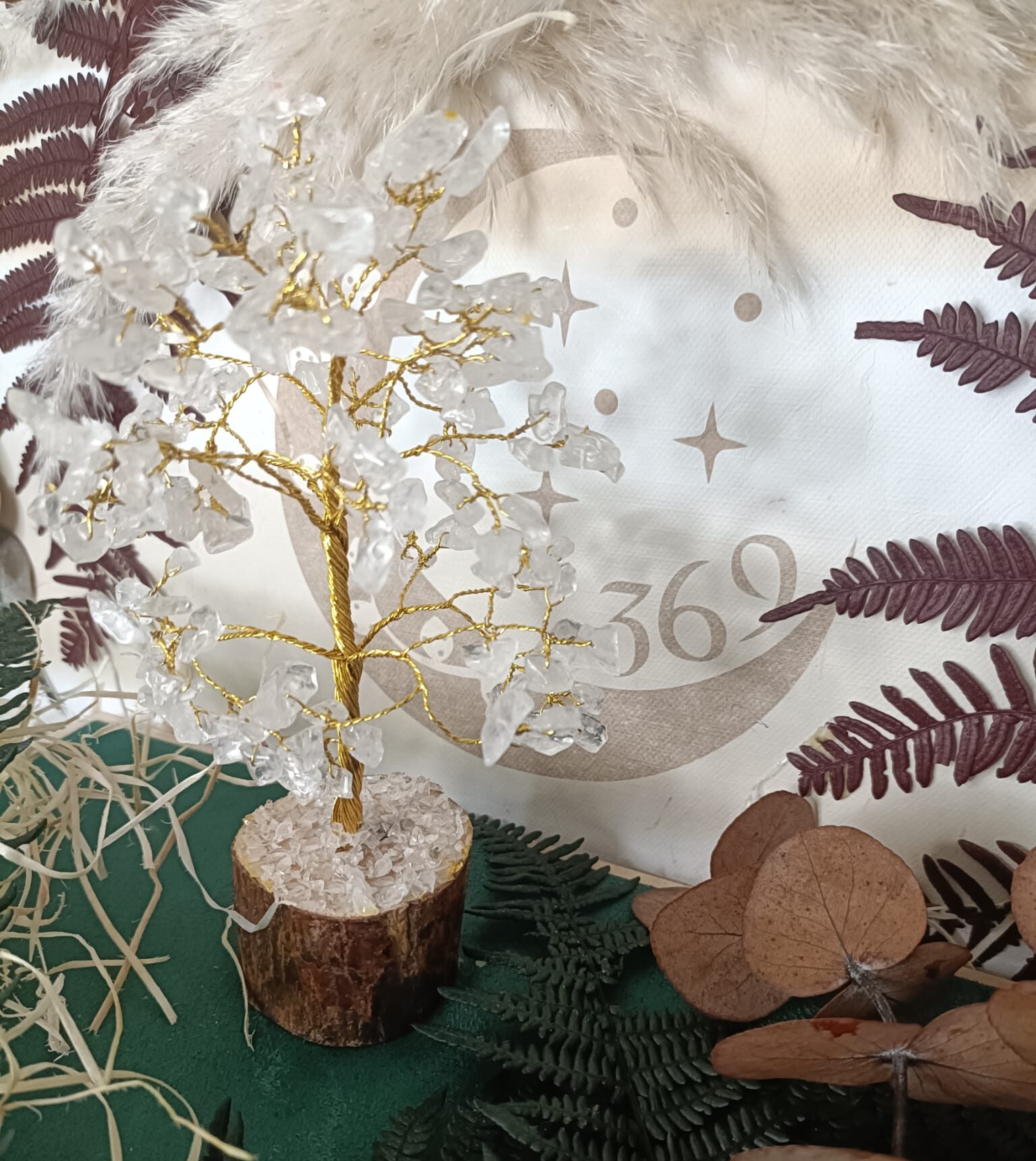 Árbol de gemas de Cristal de Roca 150 Piedras