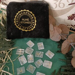 Set de Cristal de Roca Oráculo de las Runas
