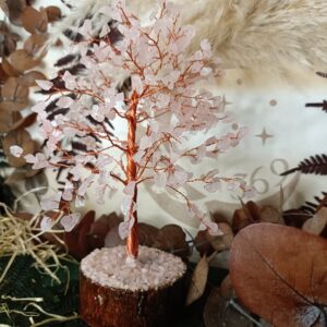 Árbol de gemas Cuarzo Rosa 300 Piedras