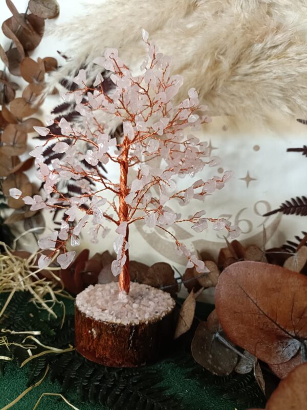 Árbol de gemas Cuarzo Rosa 300 Piedras