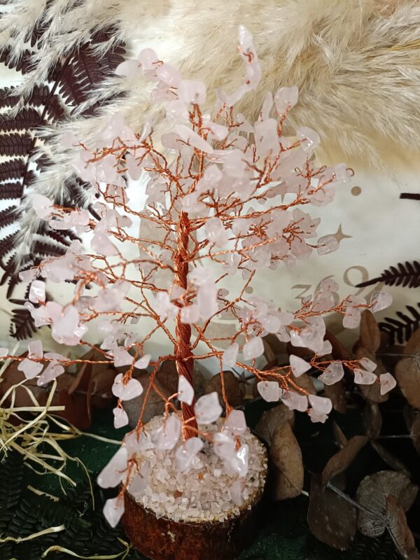 Árbol de gemas Cuarzo Rosa 300 Piedras - Imagen 3