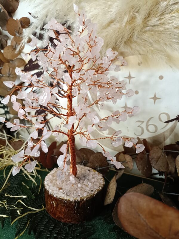 Árbol de gemas Cuarzo Rosa 300 Piedras - Imagen 2