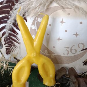 Vela Tijera Amarilla Grande 18 cm