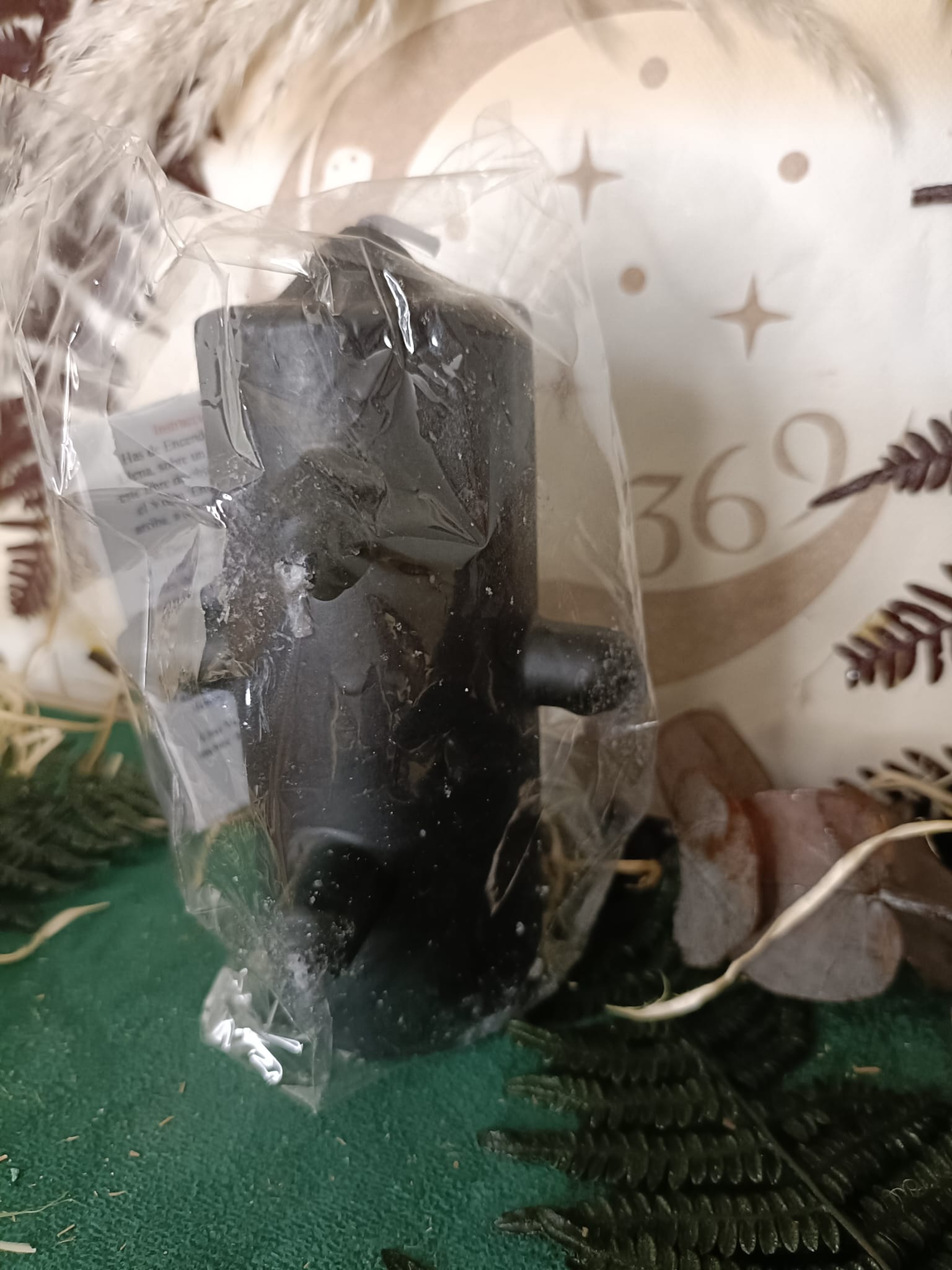 Velón 7 Mechas Tumba Trabajos Negro - Imagen 2