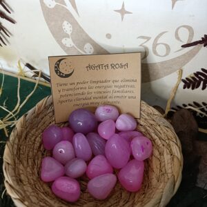 Piedra Pulida de Ágata Rosa