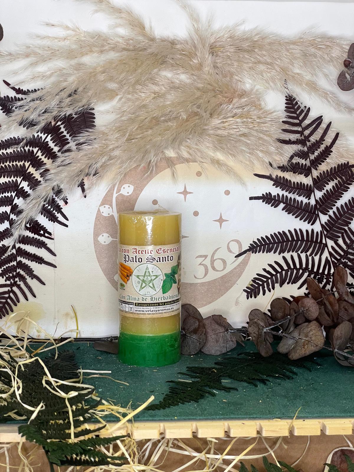Velón de Palo Santo con Alma de Hierbabuena - Imagen 3