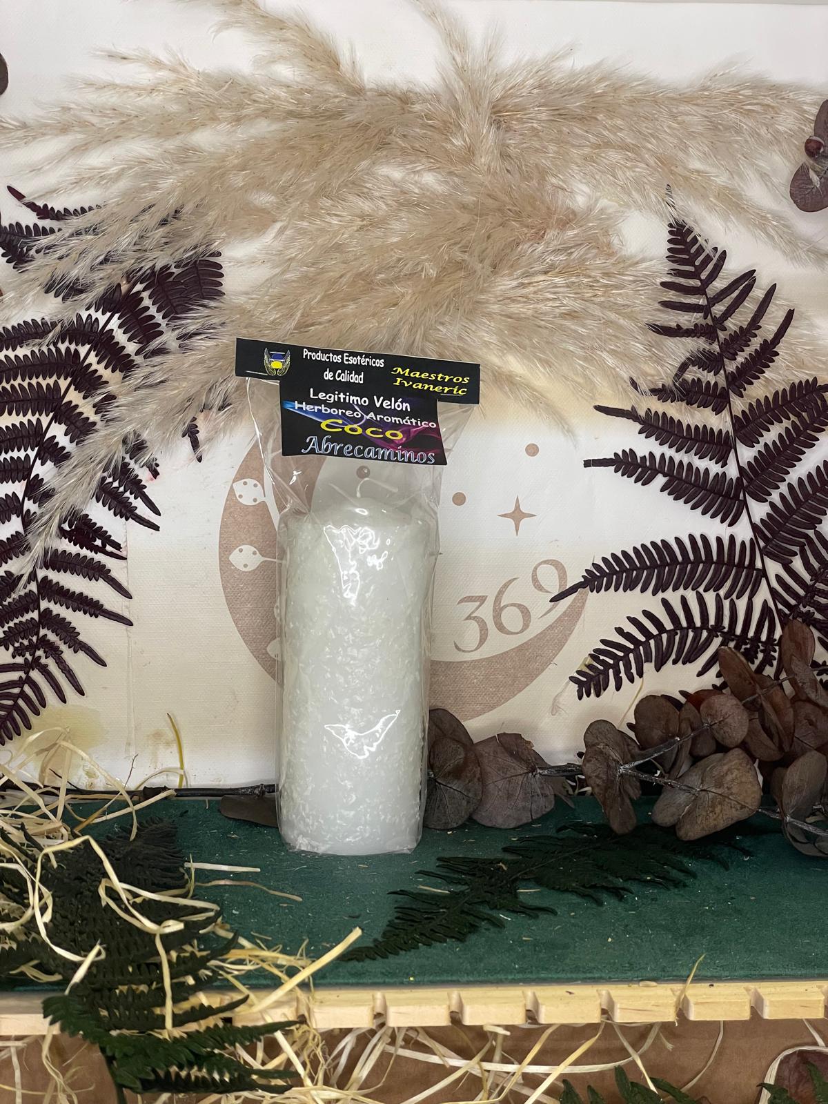 Velón Herbóreo y Aromático de Coco - Imagen 2