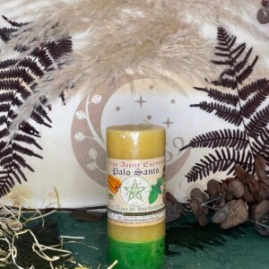 Velón de Palo Santo con Alma de Hierbabuena
