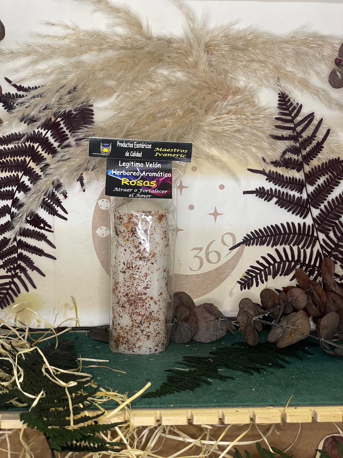 Velón Herbóreo y Aromático de Rosas - Imagen 2