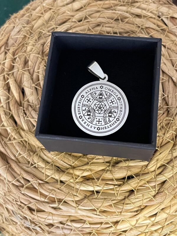 Colgante de Acero con Sello Estrella de David - Imagen 2