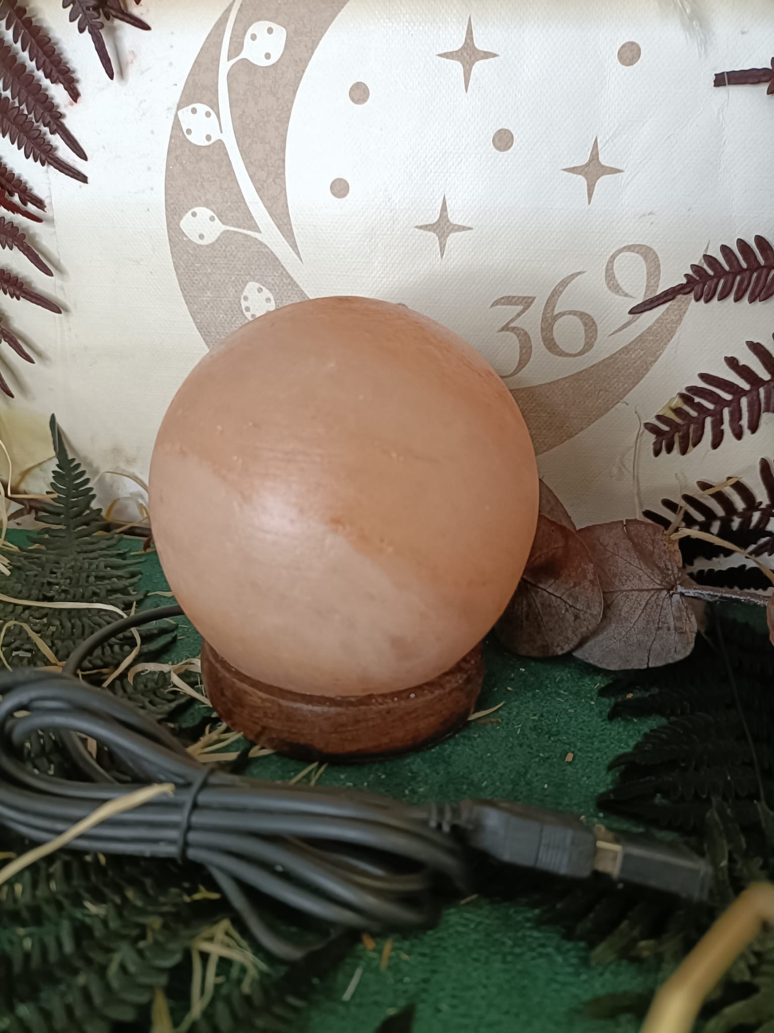 Lámpara de Sal Esfera con USB para Ordenador - Imagen 3