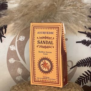 Conos de Incienso de Reflujo de Sándalo Ayurvédico