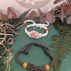 Pulsera Portapiedras Tejida a Mano para Hombre