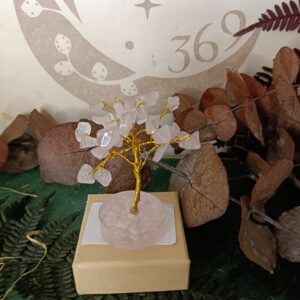 Árbol de Gemas Cuarzo Rosa 21 piedras