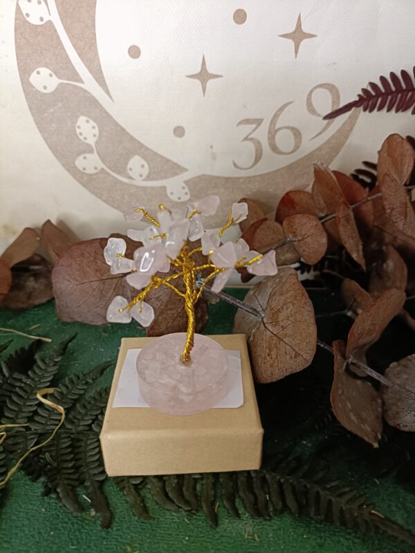Árbol de Gemas Cuarzo Rosa 21 piedras