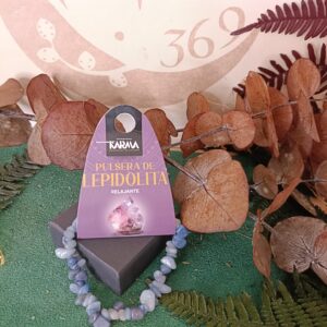 Pulsera Chip Elástica de Lepidolita