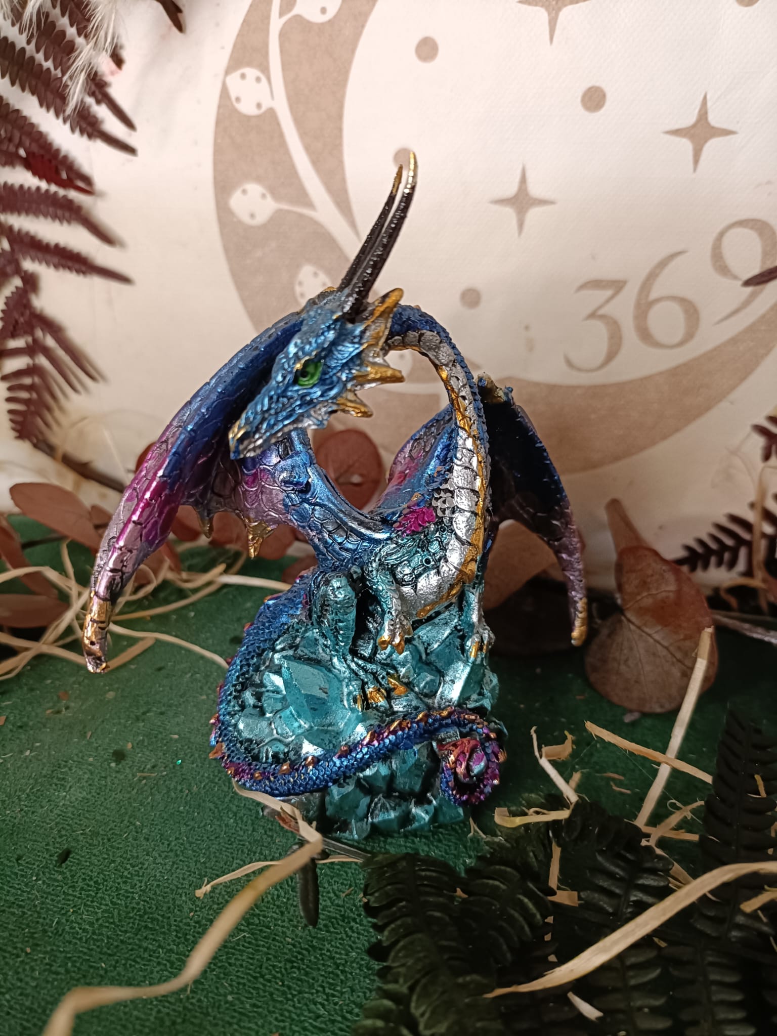 Dragón Azul sobre Rocas - Imagen 2