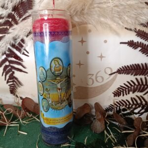 Velón Esotérico 7 Potencias Africanas – Con Vaso de Vidrio