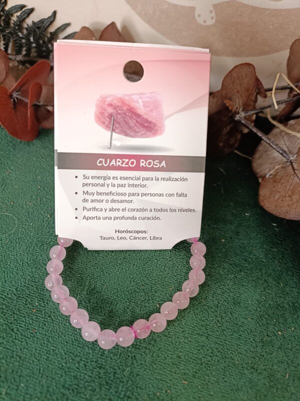 Pulsera Bola de Cuarzo Rosa A elegir - Imagen 4