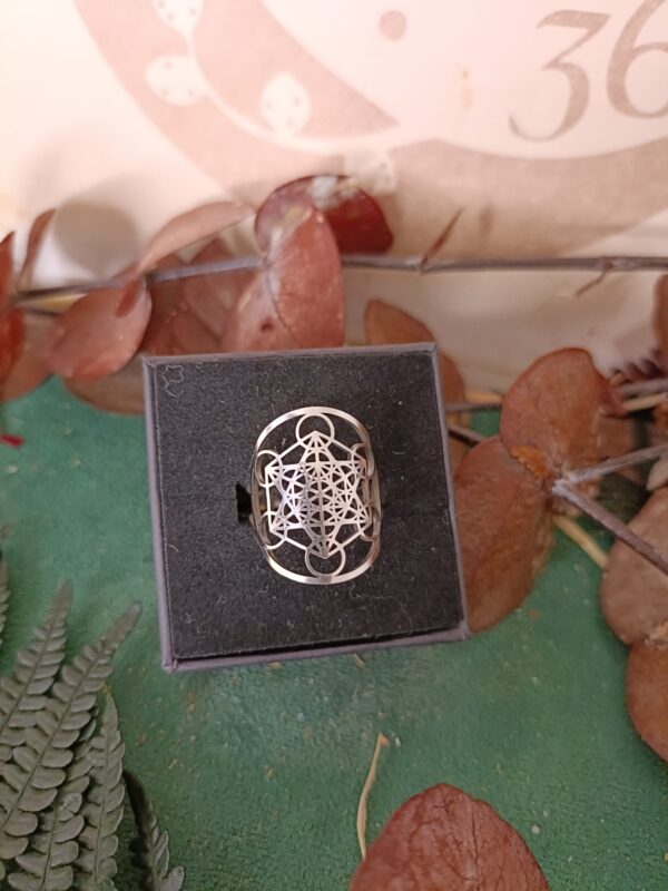 Anillo Metatrón Ajustable de Acero Inoxidable - Imagen 2