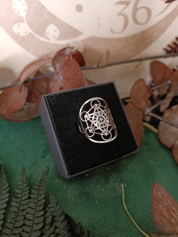 Anillo Metatrón Ajustable de Acero Inoxidable - Imagen 3