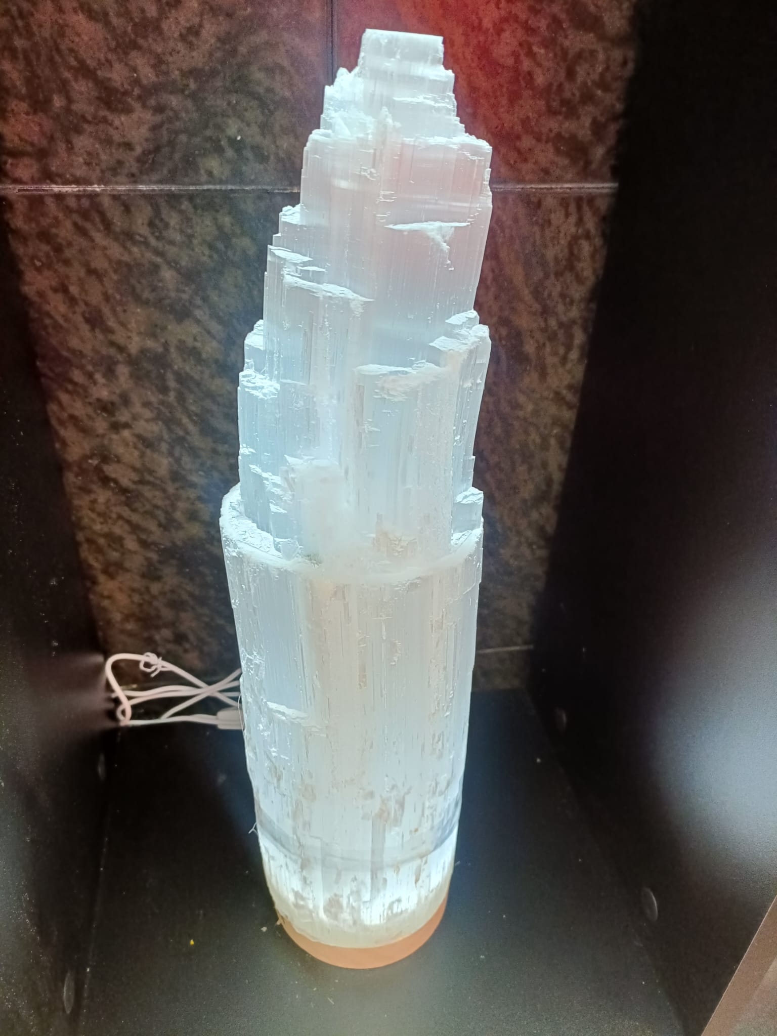 Lámpara de Selenita Natural (42x10 cm) - Imagen 4