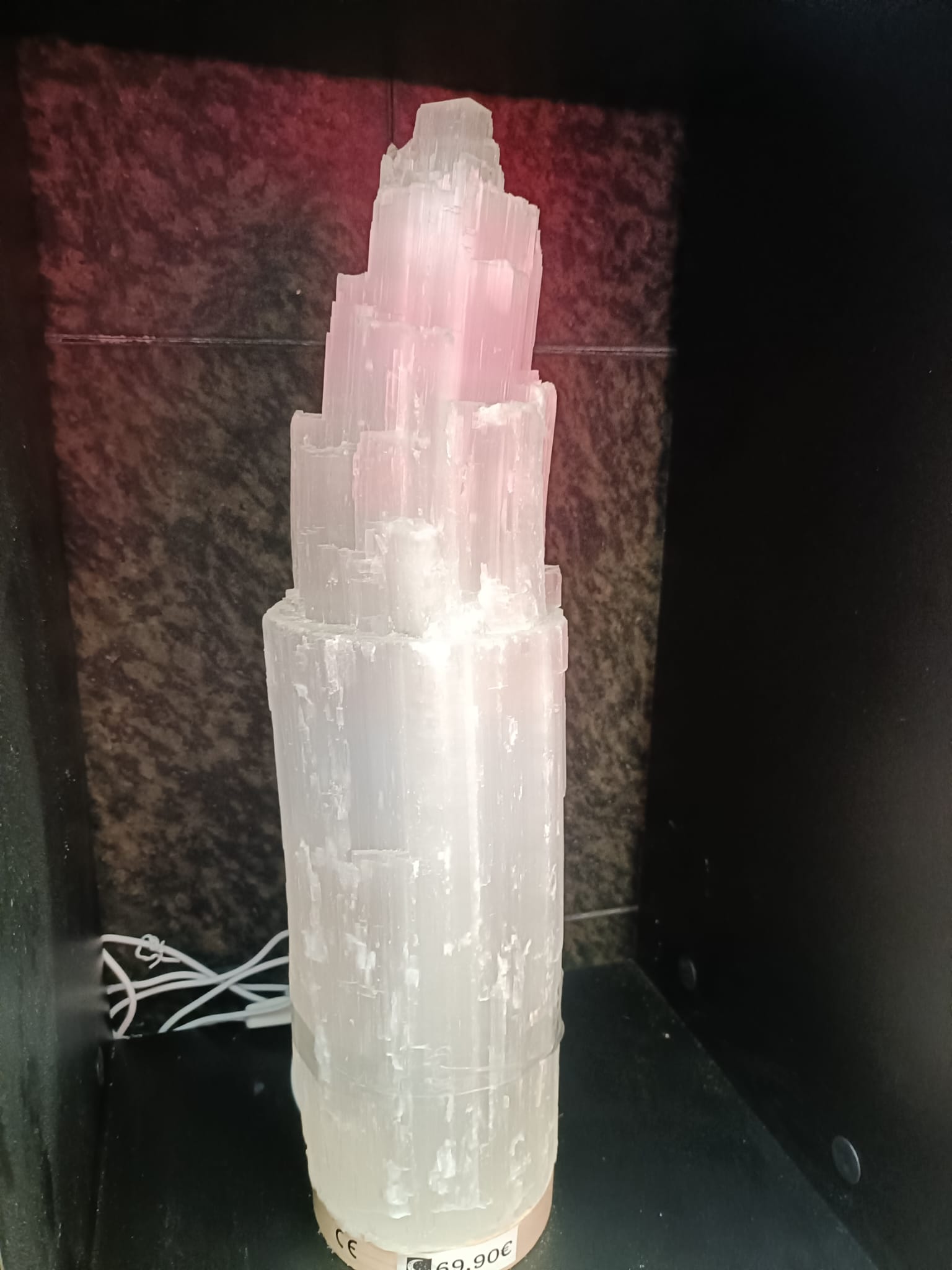 Lámpara de Selenita Natural (42x10 cm) - Imagen 2