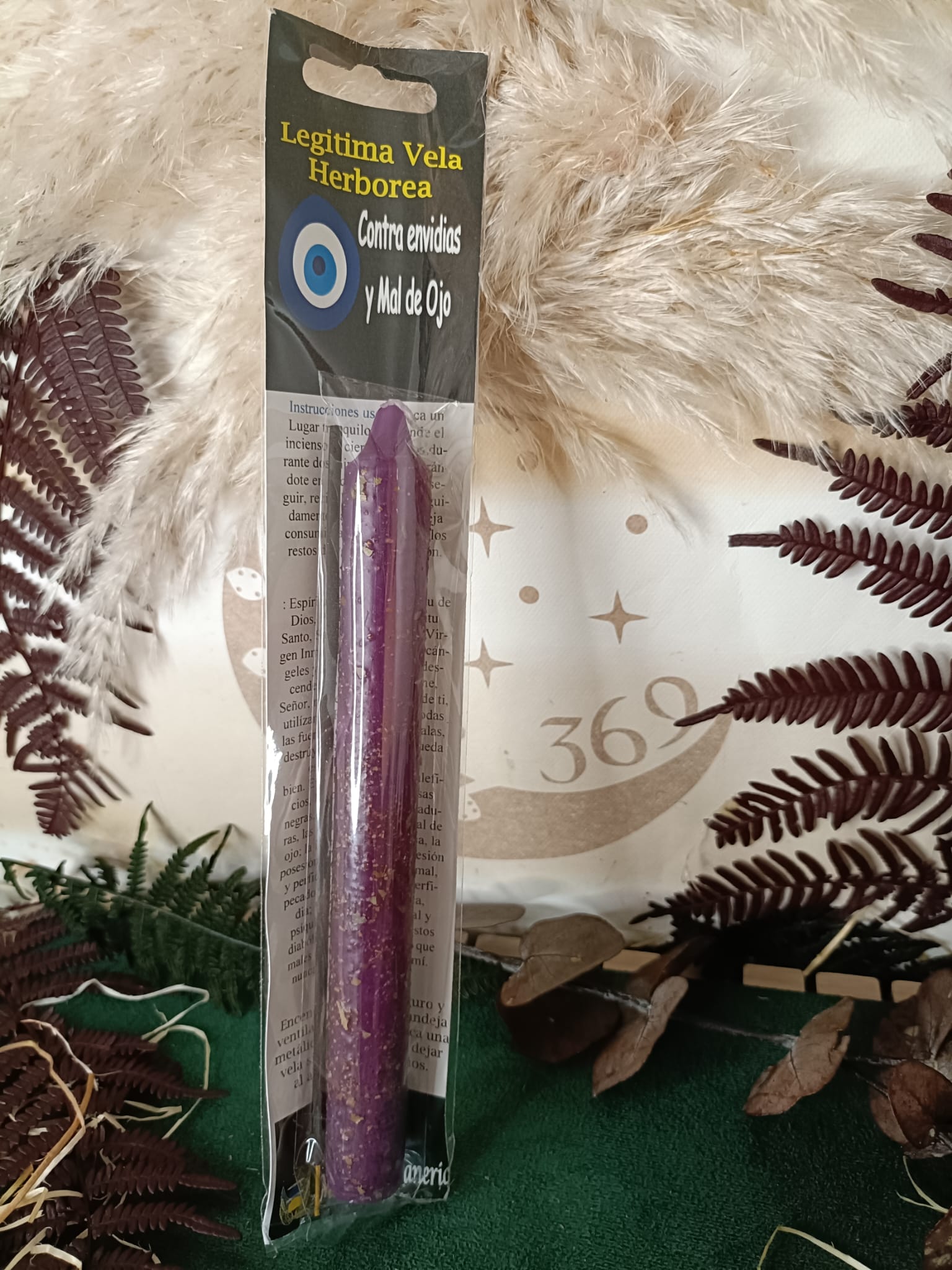 Legítima Vela Herbórea Potenciada Contra Envidias y Mal de Ojo