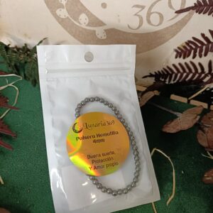 Pulsera de Hematite 4 mm