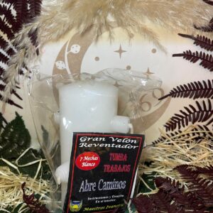 Velón 7 Mechas Blanco con Instrucciones