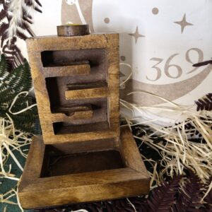 Incensario de Madera Jiva para Conos de Reflujo – Aromaterapia y Meditación