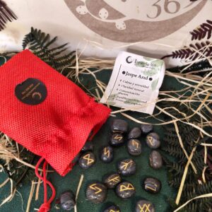 Set de Runas de Jaspe Azul