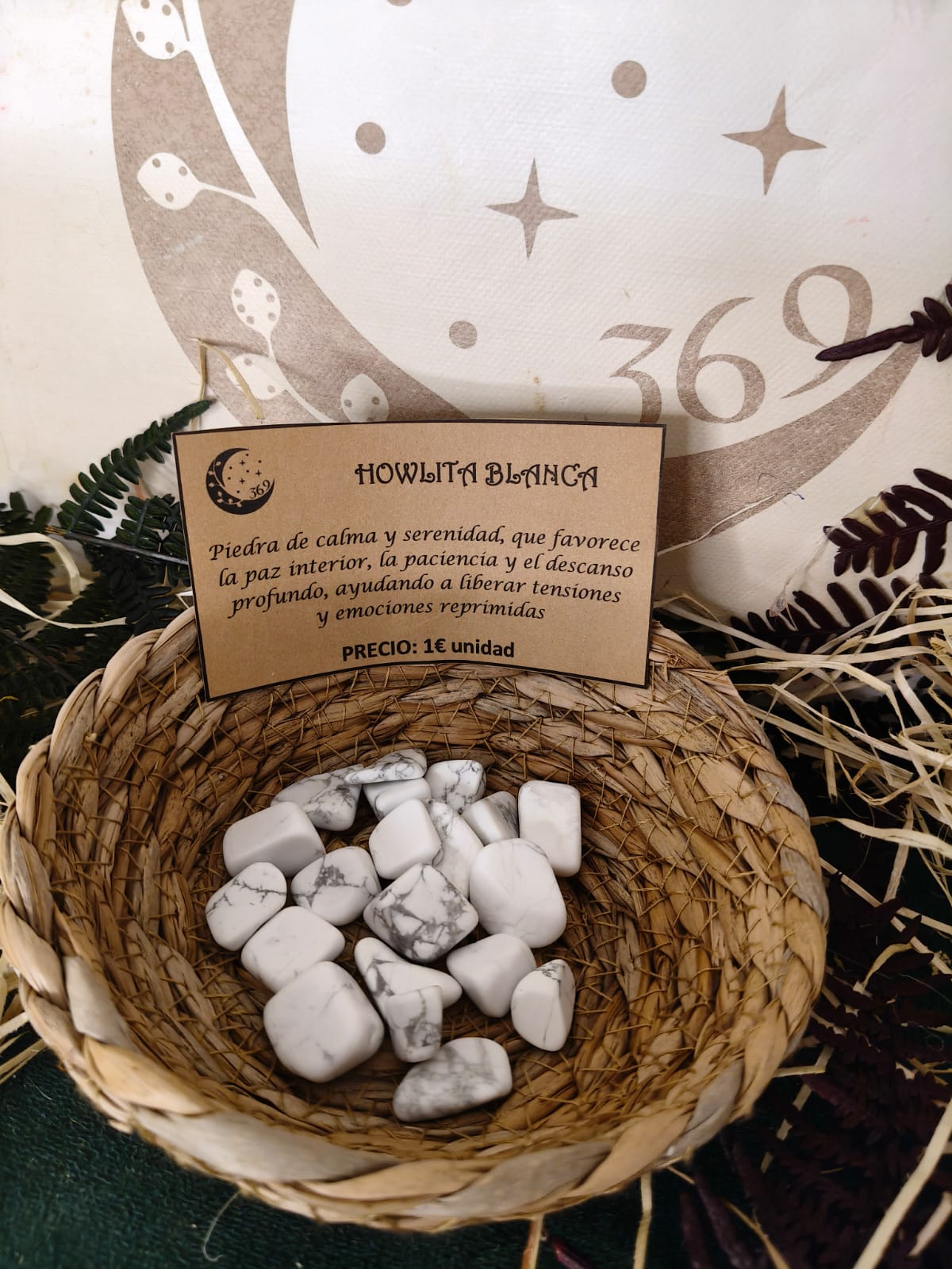 Howlita Blanca Canto Rodado 10-20mm