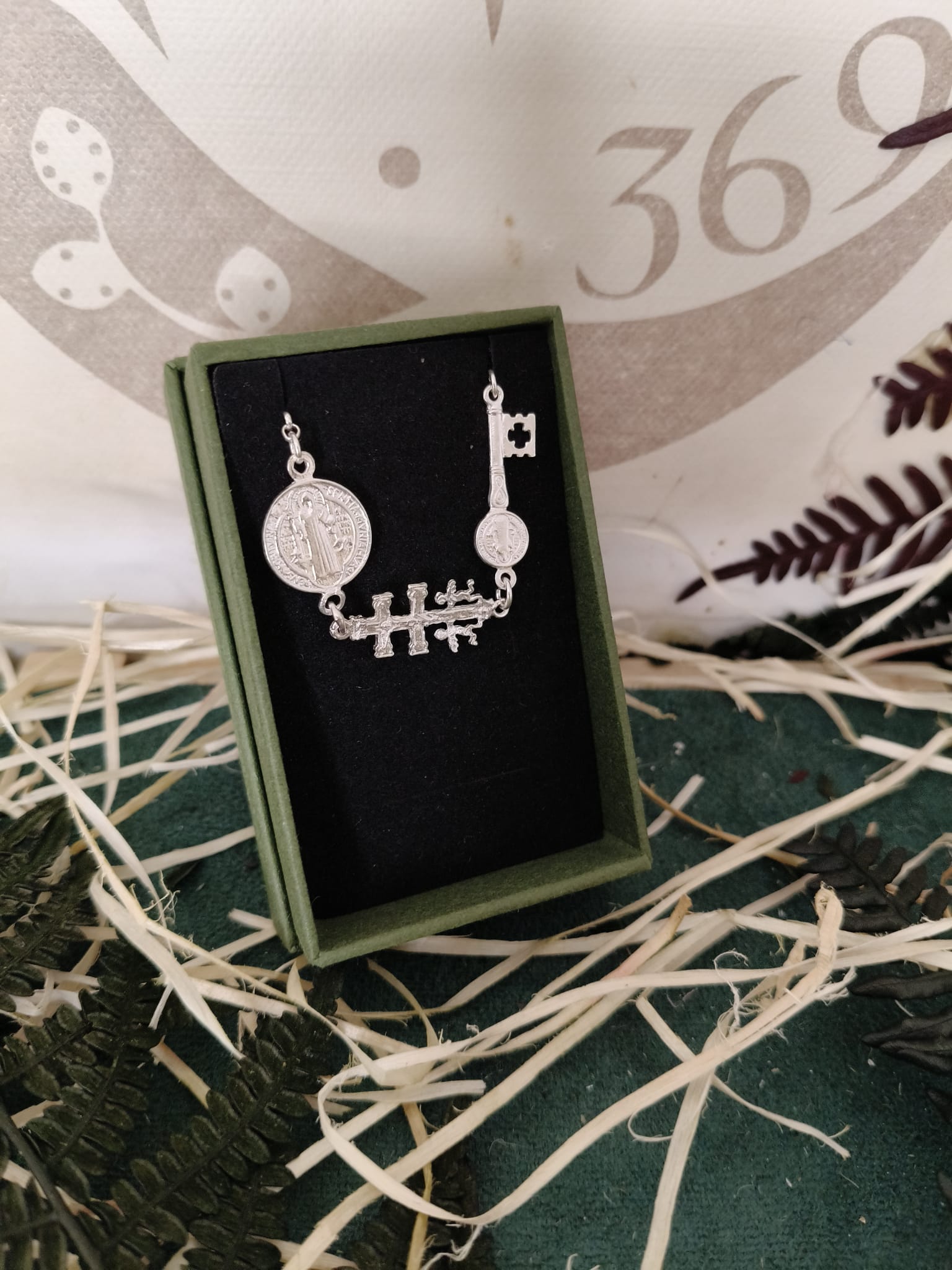 Pulsera Plata – Tres Protecciones (San Benito, Caravaca & Llave)