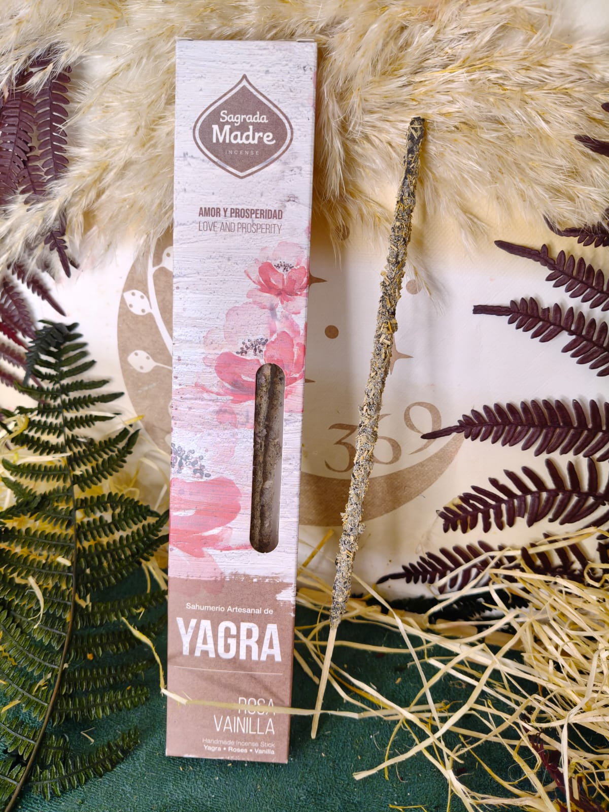 Incienso Yagra Rosa y Vainilla – Sagrada Madre - Imagen 2