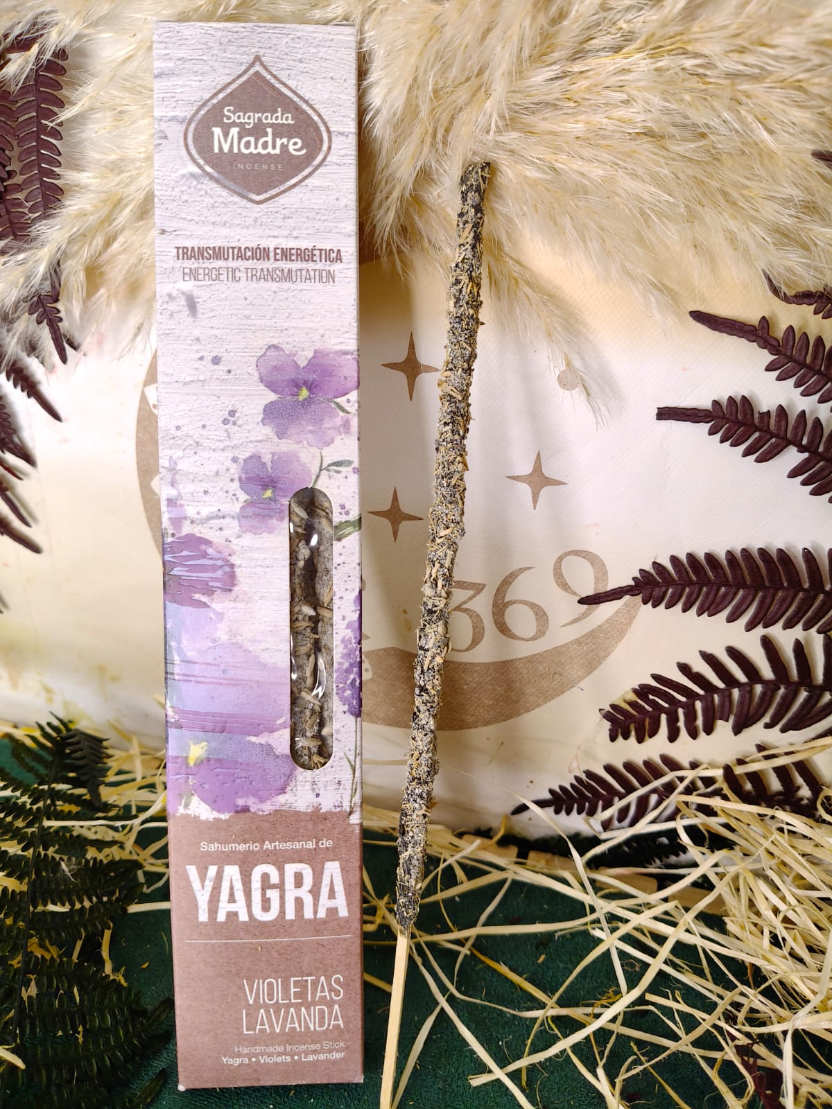 Incienso Yagra, Violetas y Lavanda – Sagrada Madre - Imagen 2