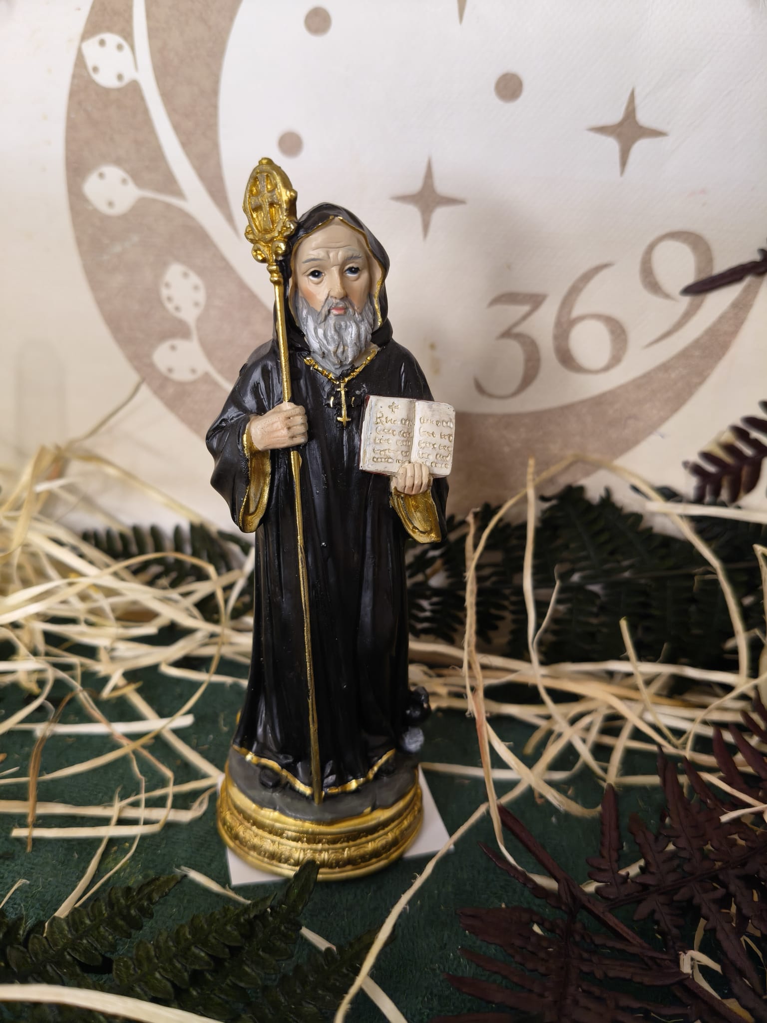 Figura de San Benito – 13 cm (Giordano di Ponzano) - Imagen 4