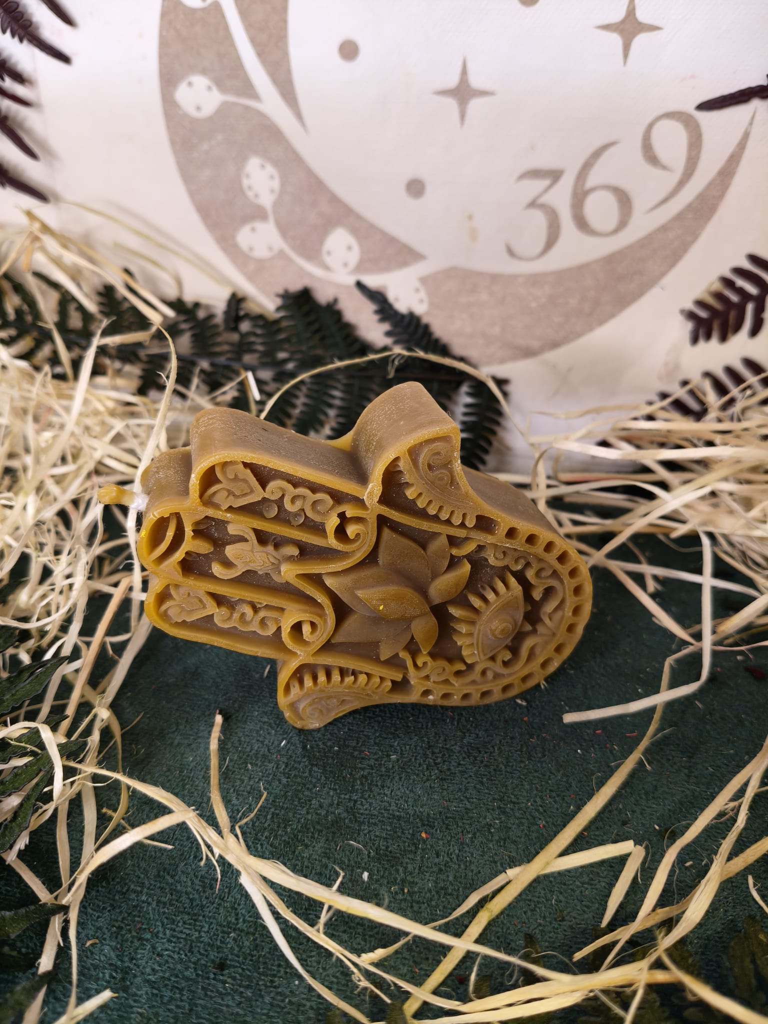 Vela de Miel Natural Mano de Fátima – Artesanal 100% Natural - Imagen 5