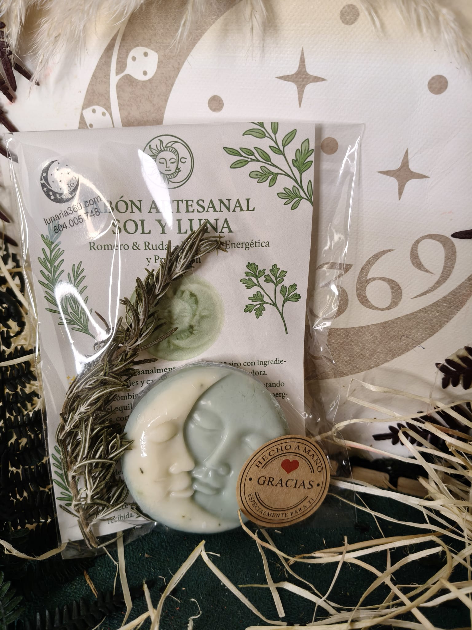 Jabón Artesanal Sol y Luna – Romero & Ruda