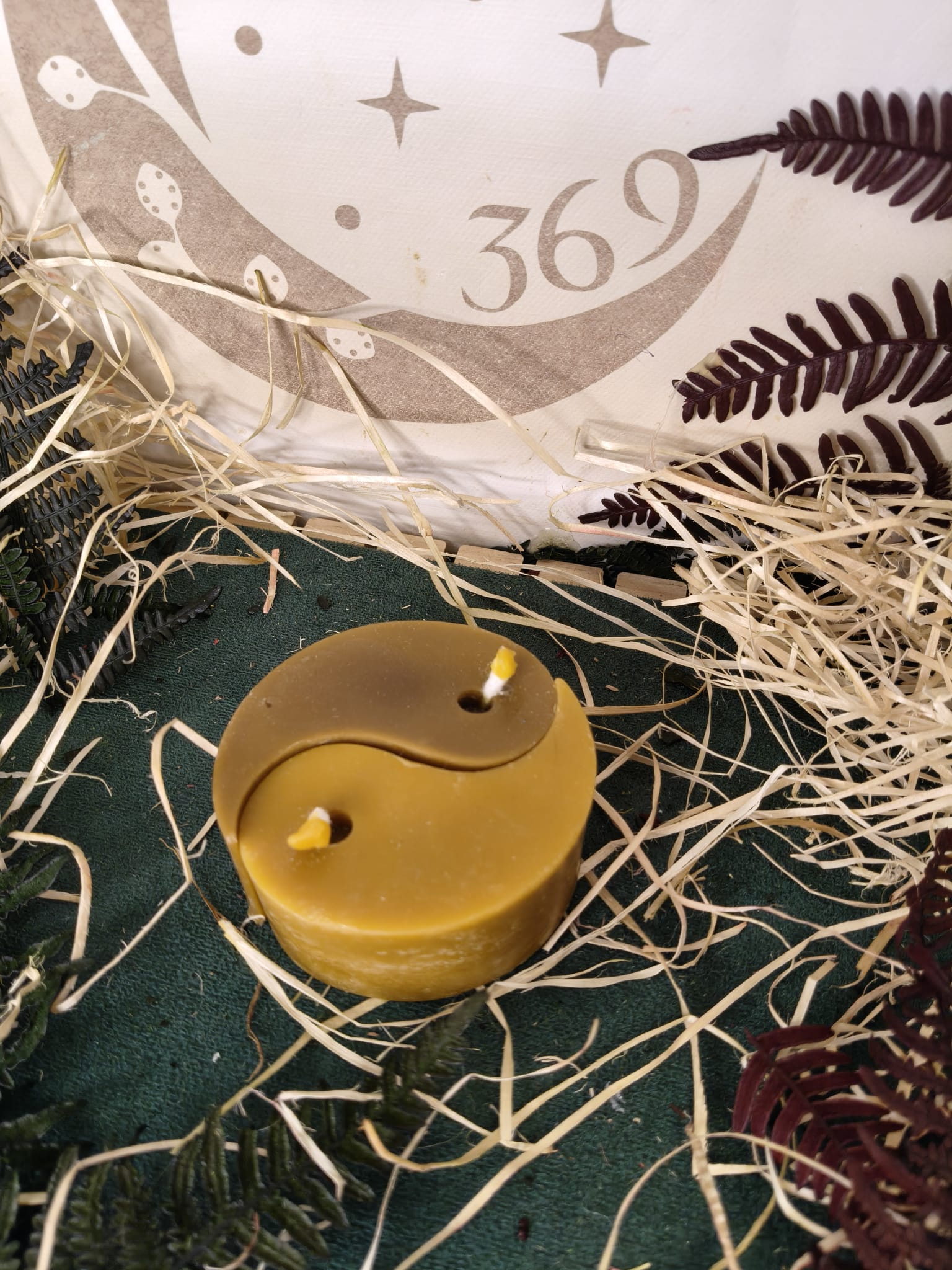 Vela de Miel Natural Ying Yang – Artesanal 100% Natural - Imagen 3